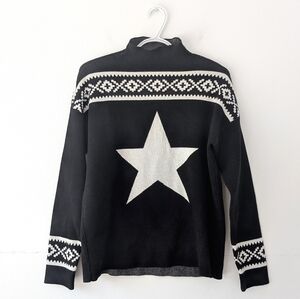 Tahari Black and White Cowl Neck Sweater